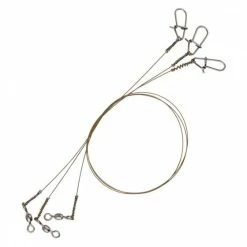 Savage Gear Savage - Raw49 Uncoated 20cm 7kg Swivel Needle Snap Trace