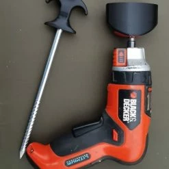 Bait Boat Pod - Bivyy Peg Eeasy Screwer - Black -Predator shop bait boat pod bivvy peg screwer black 3