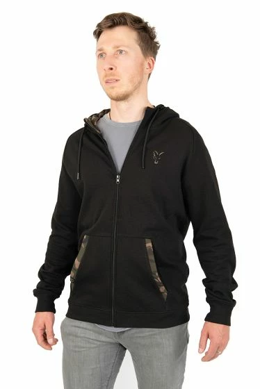 Fox - LW Black/Camo Print - Zip Hoody