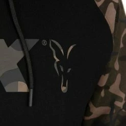 Fox - Black / Camo Raglan Hoodie 10 Fox - Black / Camo Raglan Hoodie -Predator shop cfx188 193 fox black camo raglan hoody chest logo detail