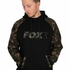 Fox - Black / Camo Raglan Hoodie