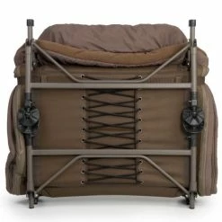 Fox - R-Series TT Sleep System Khaki -Predator shop fox r series khaki bedchair total tackle standing upright