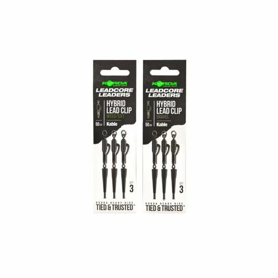 Korda - Kable Leadcore Leader Hybrid Lead Clip - 50cm 1 Korda - Kable Leadcore Leader Hybrid Lead Clip - 50cm