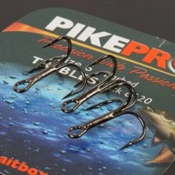 PikePro - Trebles Semi-Barbless X20 - Size 4 -Predator shop q83 barbed trebles size 6 1